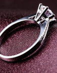 Elegant Round Brilliant Cut Cubic Zirconia Engagement Ring in Gold Plated Sterling Silver - Boutique Pavè