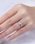 Elegant Round Brilliant Cut Cubic Zirconia Engagement Ring in Gold Plated Sterling Silver - Boutique Pavè