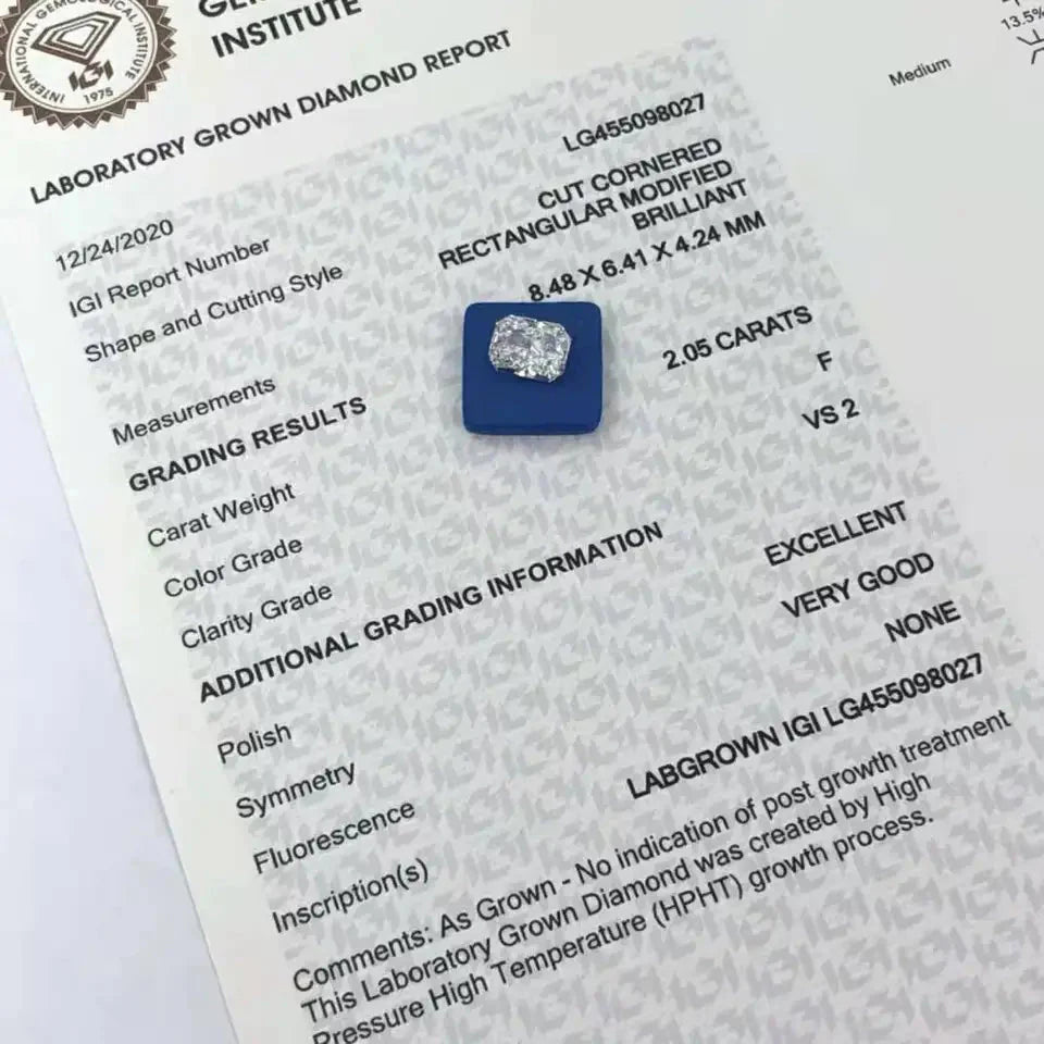 Radiant Cut Certified Lab Created Diamond Stones 1-3 TCW - Boutique Pavè
