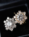 Unique Multiple Brilliant Round Cut Cubic Zirconia Engagement Ring - Boutique Pavè