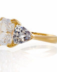 2 Carat Radiant and Trillion Cut Cubic Zirconia Engagement Ring In Sterling Silver - Boutique CZ