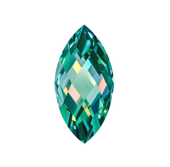 Marquise Rose Cut Green Moissanite Stones by Boutique CZ