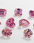 Pink Radiant Cut Moissanite Stones by Boutique CZ