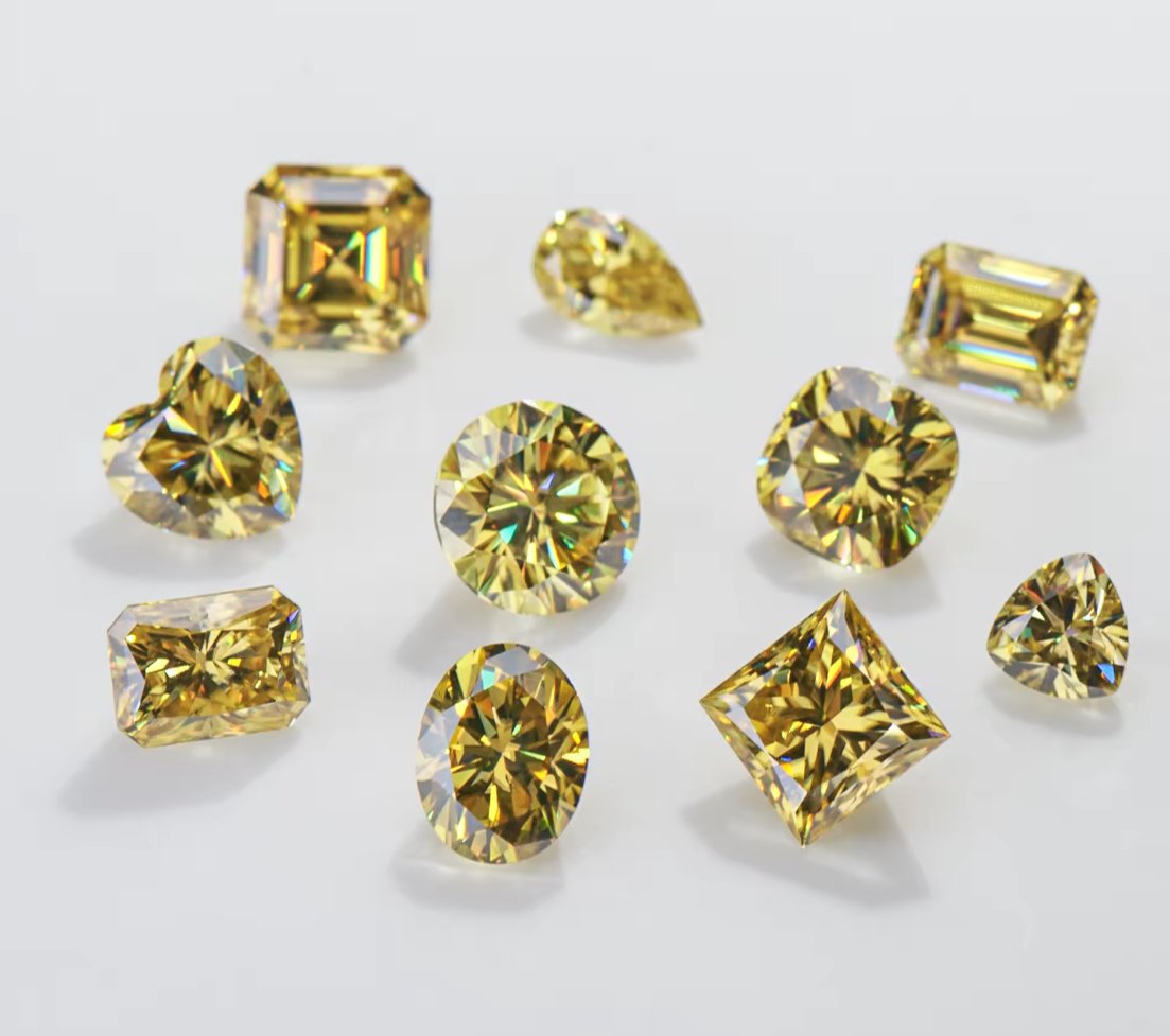 Canary Yellow Emerald Cut Moissanite Stones - Boutique CZ