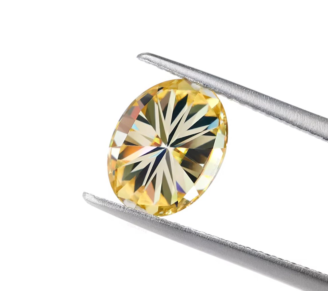Canary Yellow Oval Cut Moissanite Loose Stones - Boutique CZ
