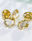 Canary Yellow Oval Cut Moissanite Loose Stones - Boutique CZ