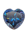 Deep Blue Heart Cut Moissanite Stones - Boutique CZ