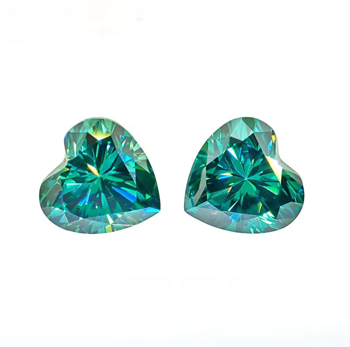 Fancy Green Heart Cut Moissanite Stones - Boutique CZ