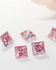 Fancy Pink Princess Cut Moissanite Stones - Boutique CZ