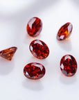 Fancy Red Oval Cut Moissanite Loose Stones - Boutique CZ