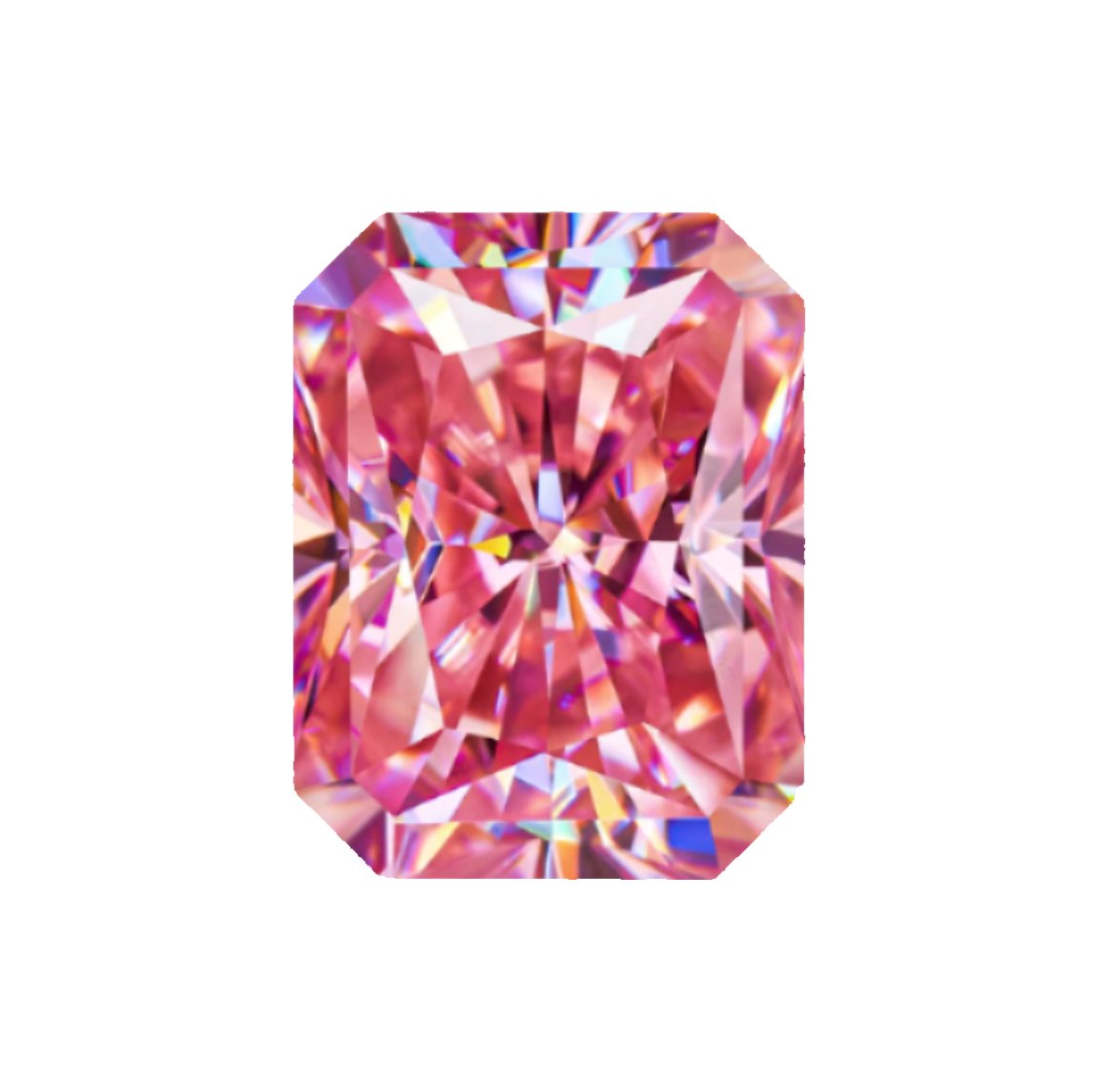Pink Radiant Cut Moissanite Stones - Boutique CZ