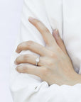 1 Carat Princess Cut Luxury Cubic Zirconia Pave Solitaire Engagement Ring in Platinum - Boutique Pavè