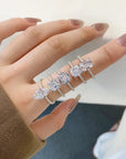 2 Carat Asscher Cut Cubic Zirconia Pave Solitaire Engagement Ring in Platinum Plated Sterling Silver - Boutique Pavè