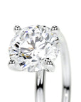 .75 Round Cut Lab Created Diamond Solitaire Engagement Ring in 14 Karat White Gold - Boutique Pavè