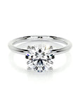 .75 Round Cut Lab Created Diamond Solitaire Engagement Ring in 14 Karat White Gold - Boutique Pavè