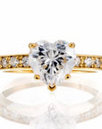 Heart Cut Cubic Zirconia Eternity Engagement Ring - Boutique Pavè
