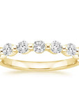 Round Brilliant Cut Lab Created Diamond Floating Set Anniversary Band in 18 Karat Yellow Gold - Boutique Pavè