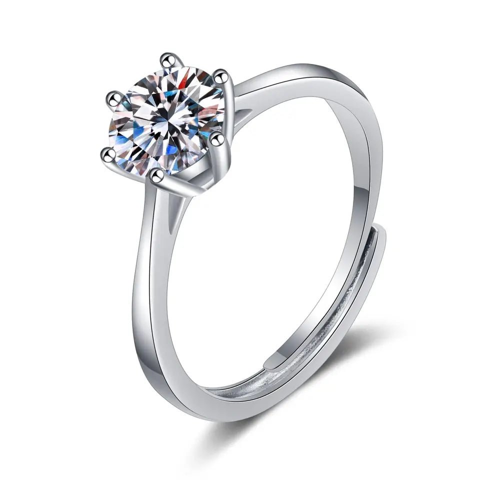 Round Cut Moissanite Classic Solitaire Engagement Ring in Various Carat Weights - Boutique Pavè