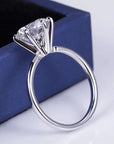Three Carat Brilliant Round Cut Lab Created Diamond Solitaire Engagement Ring in 18 Karat White Gold - Boutique Pavè