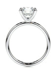 Two Carat Brilliant Round Cut Lab Created Diamond Solitaire Engagement Ring in 14 Karat White Gold - Boutique Pavè